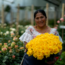 Yellow Bright Long Stem Roses (Exclusive)