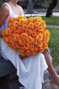 Orange Citrus long stem orange roses by Rose Farmers