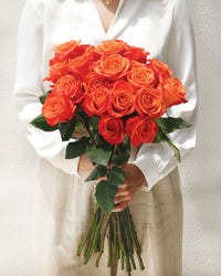 Orange Citrus long stem orange roses by Rose Farmers